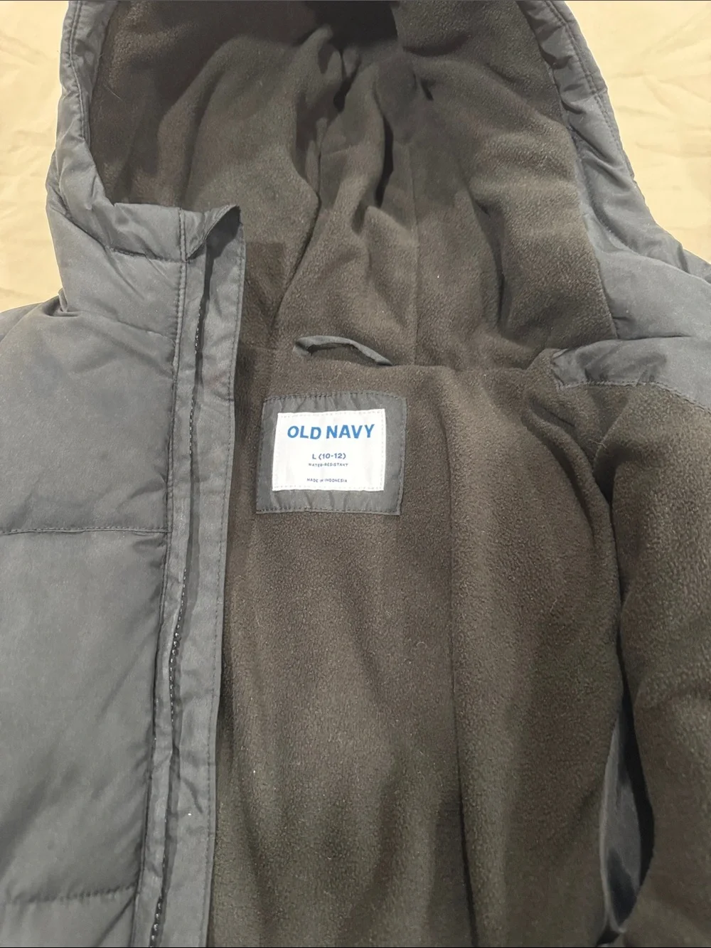 Old Navy Kids Black Hooded Puffer Coat